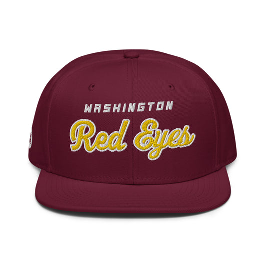 WAS Red Eyes Burgundy Snapback