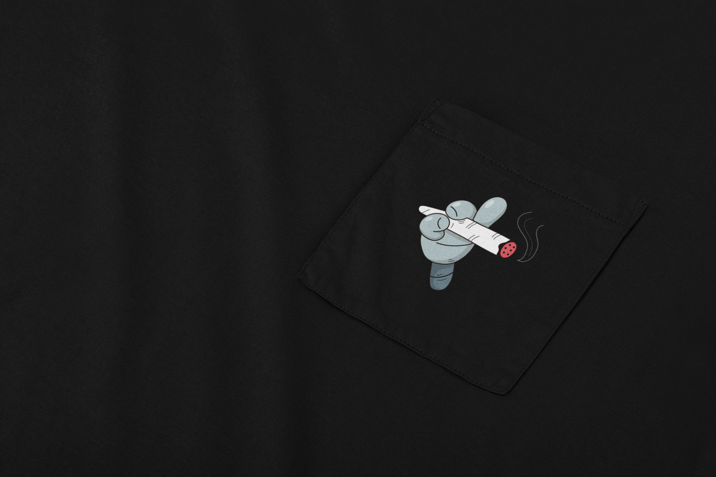 Cartoon Robot Hand Pocket Tee