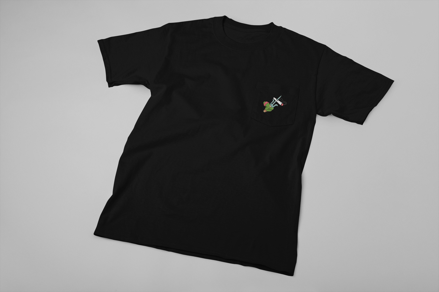 Ganja Turtle Hand Pocket Tee