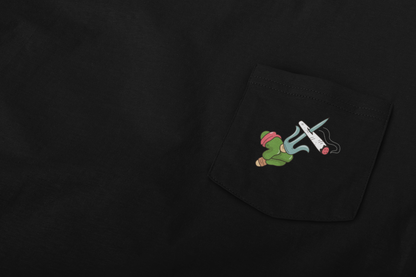 Ganja Turtle Hand Pocket Tee