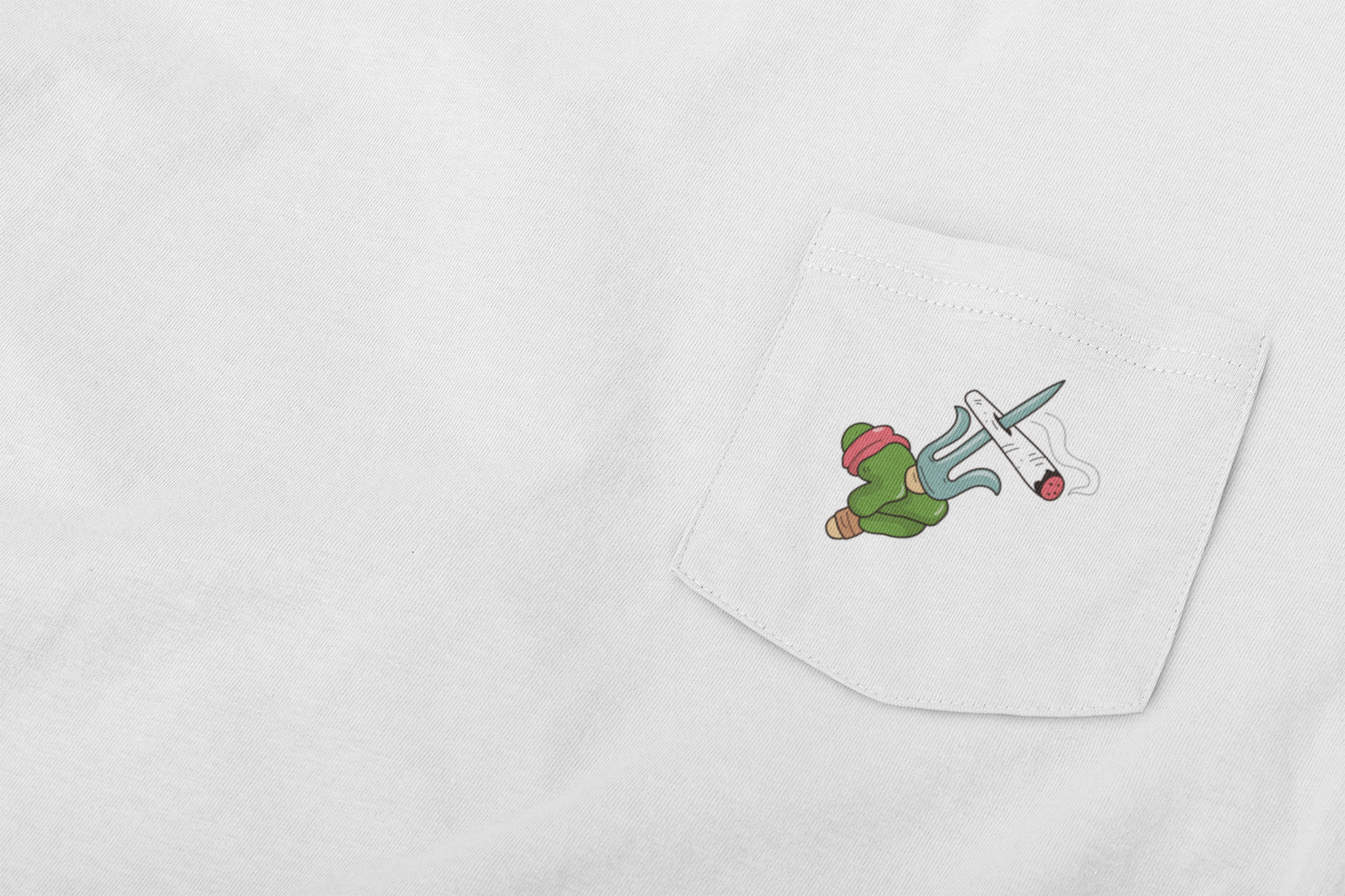 Ganja Turtle Hand Pocket Tee