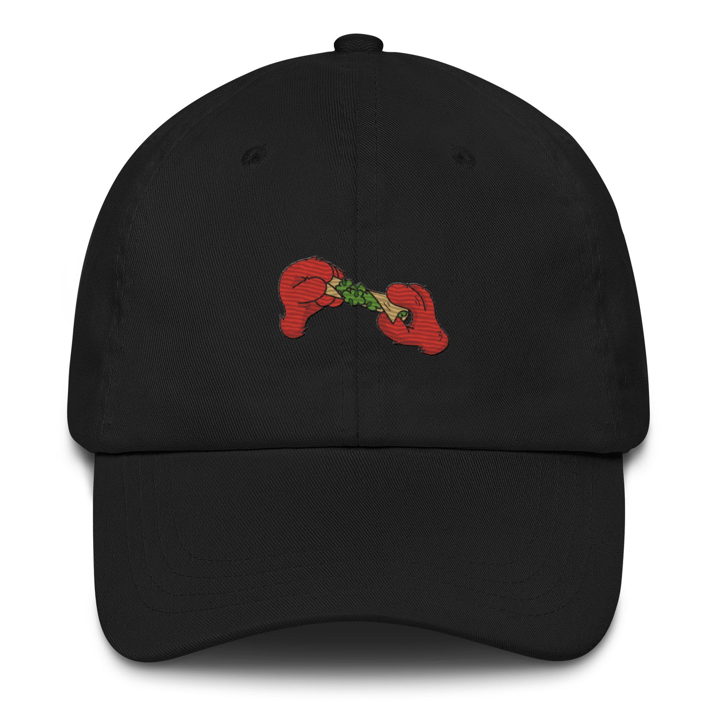 Furry Red Monster Hand Dad Hat