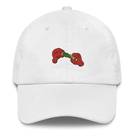 Furry Red Monster Hand Dad Hat