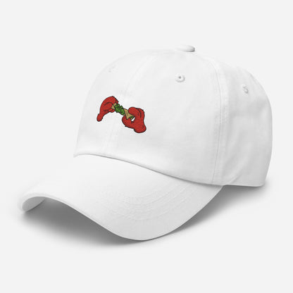 Furry Red Monster Hand Dad Hat