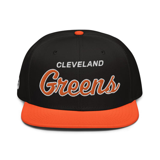 CLE Greens Black & Orange Snapback